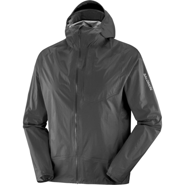 Black Salomon Bonatti Waterproof Men's Shell Jackets | IE FU3021